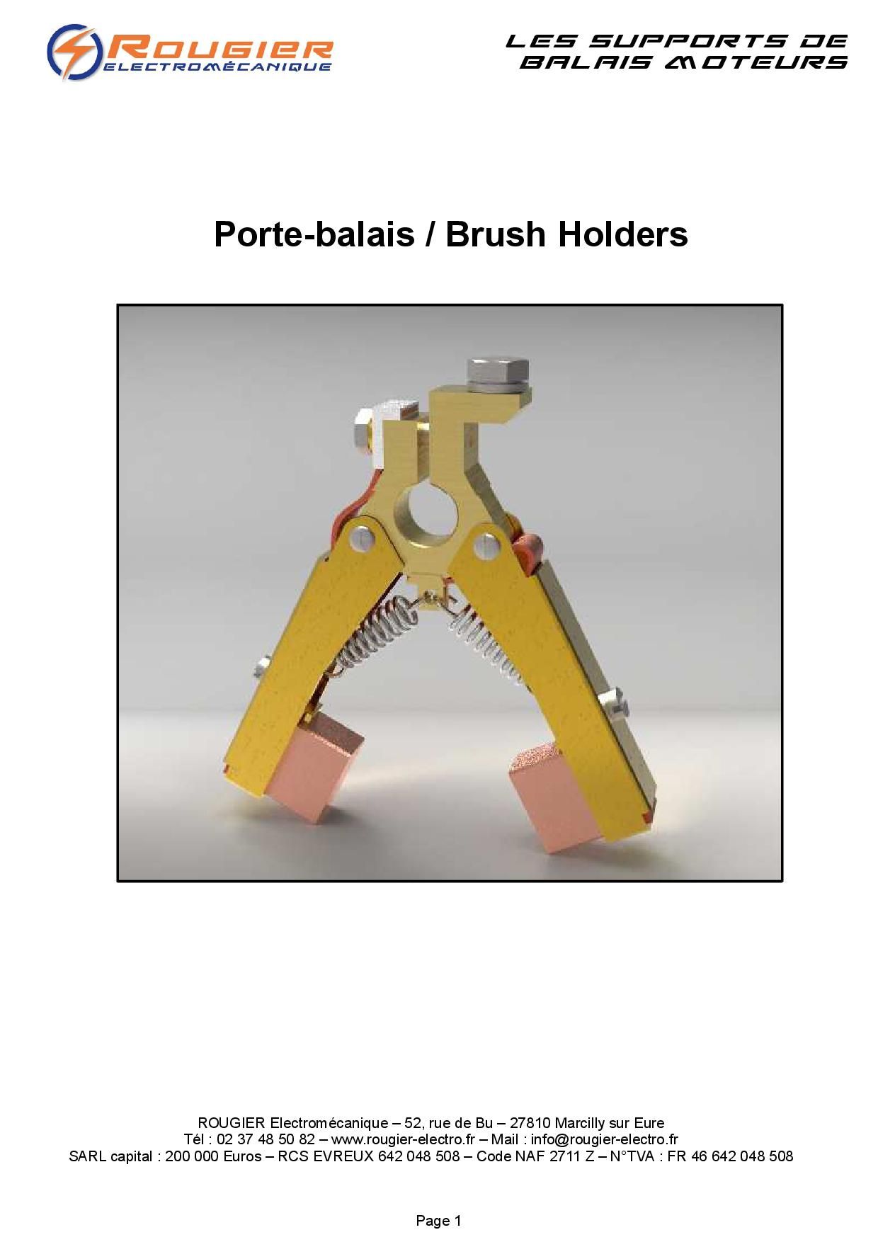 Porte balais pour moteur électrique - Brush holders